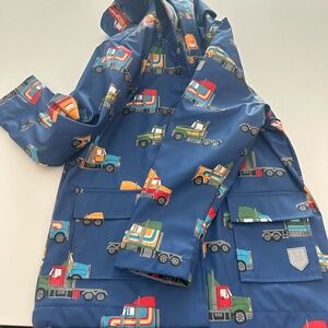 Harley Truck Boys Themed Rain Jacket with lined hood and lined body